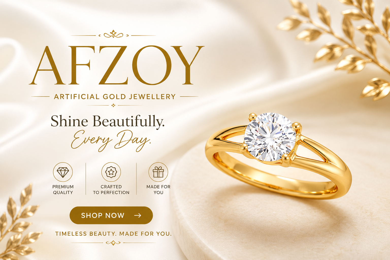 Shine Every Day with Elegant Gold Rings - Afzoy Jewelry Collection