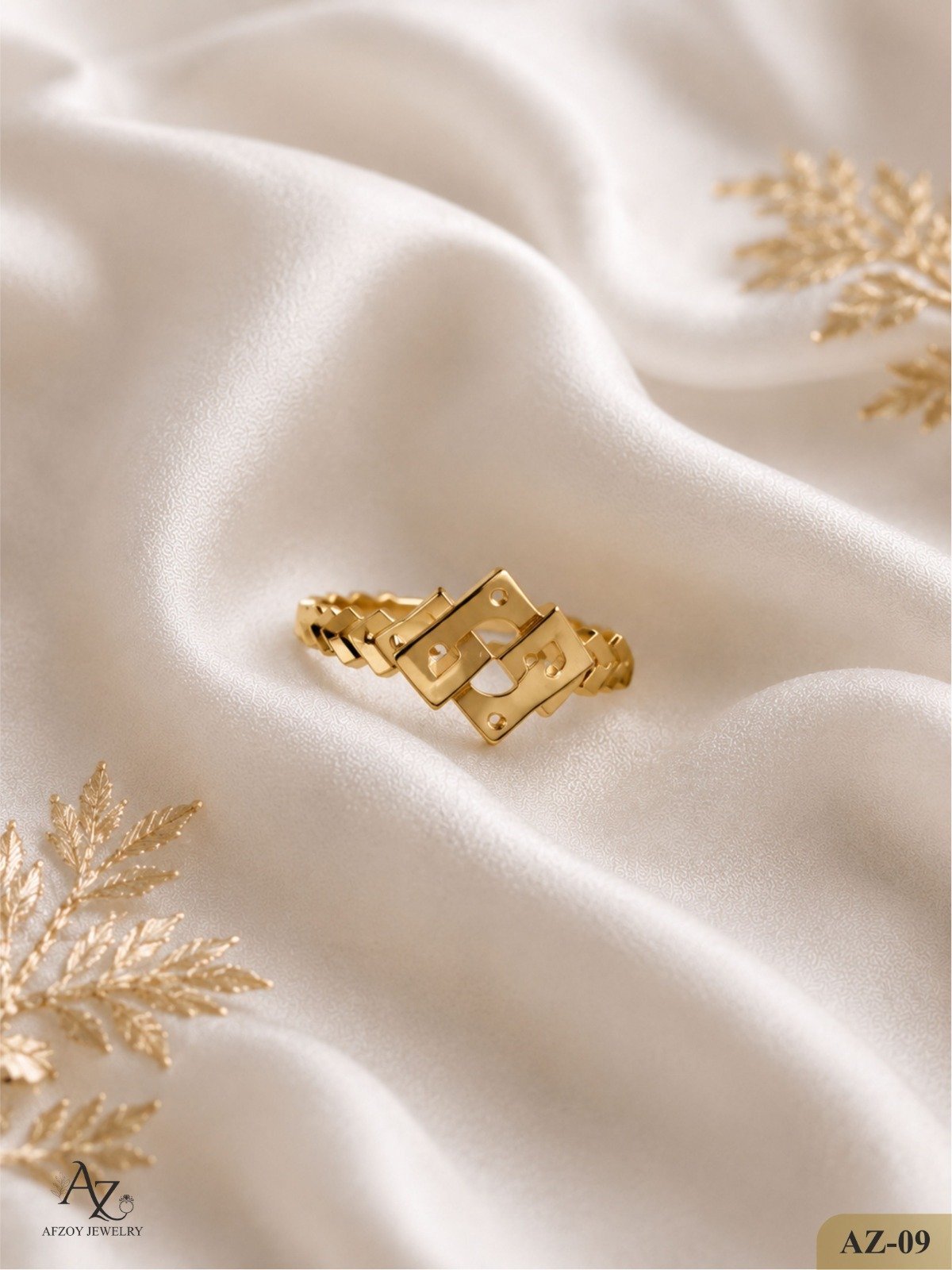 Elegant Fusion Ring - Handcrafted gold at Afzoy